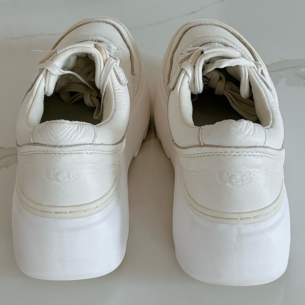 Women's UGG Lifestyle Shoes Low-top Marin Mega Lace White Size 9 - Picture 7 of 8